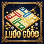 Ludo Good game APK download – gold Ludo Good logo on a Ludo board with dice and coins