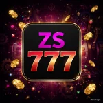 ZS777 game logo — magenta ZS lettering with red-gold 777 numerals on a black badge