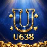 U638 game logo — blue and gold U emblem casino app icon