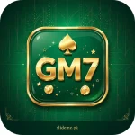 GM7 Game app icon — gold GM7 logo with spade emblem on emerald green