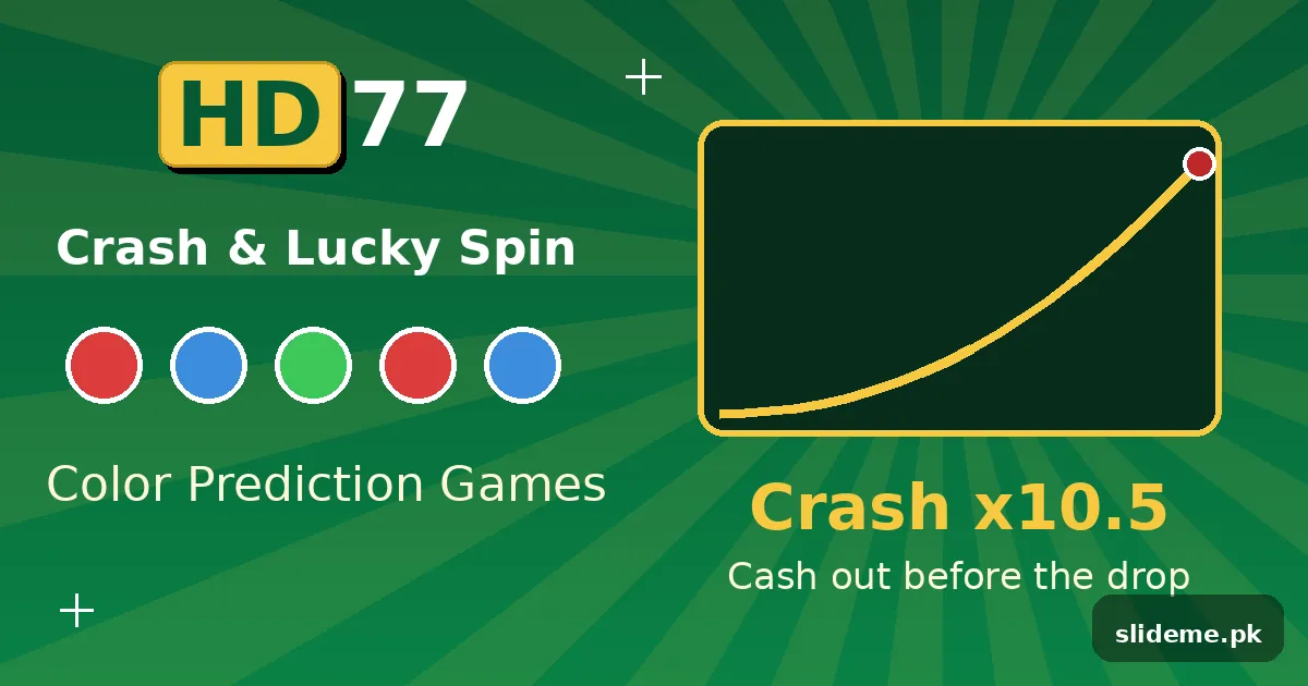 HD77 Game crash multiplier and color prediction games