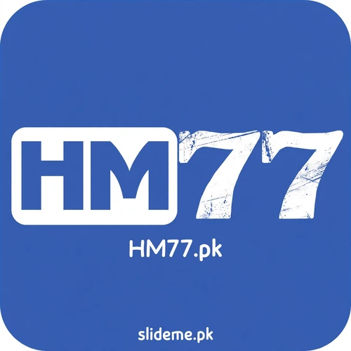 HM77 Game official logo in royal blue and white branding