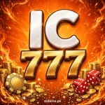 IC777 Game APK download 2026 — orange and gold logo art with coins and dice