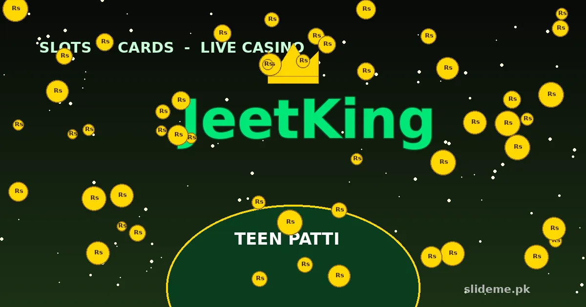 JeetKing Teen Patti casino lobby with gold coins