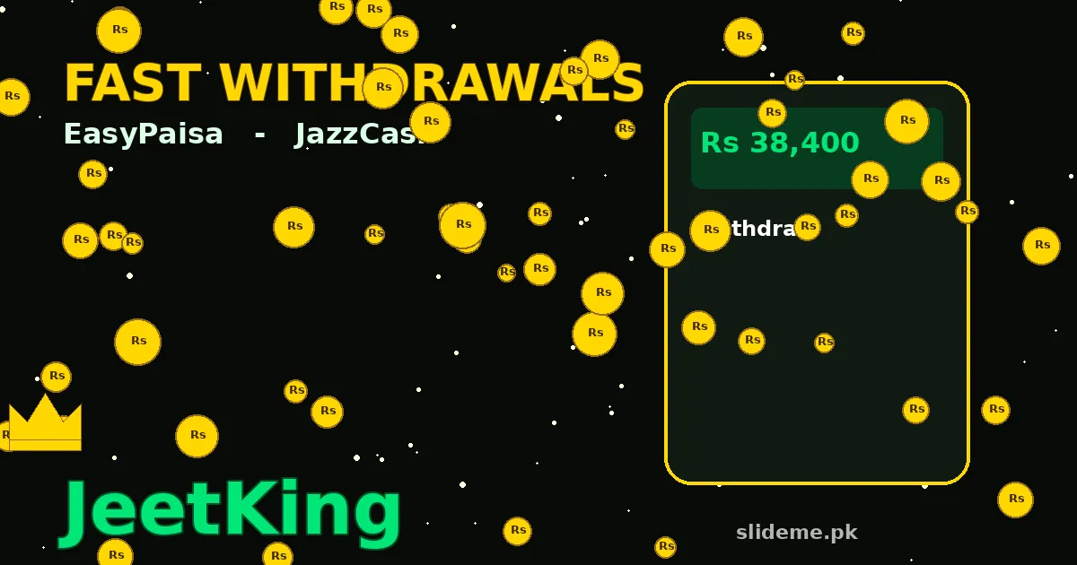 JeetKing fast withdrawal to EasyPaisa and JazzCash banner