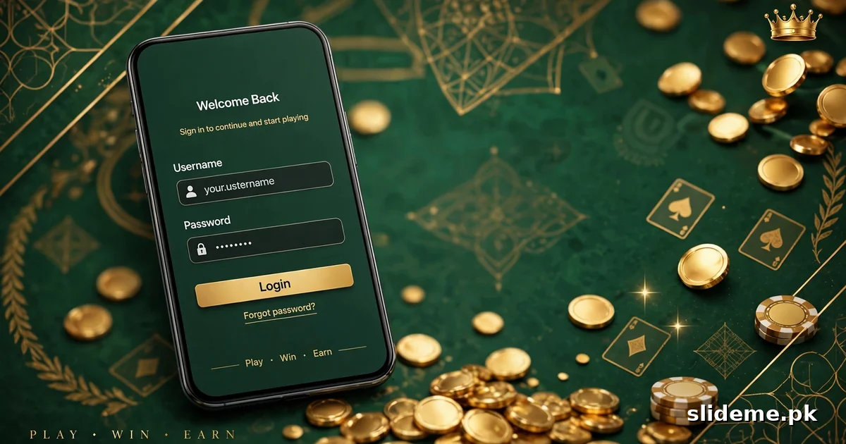 Jenzo PKR login screen on a smartphone with green and gold casino theme