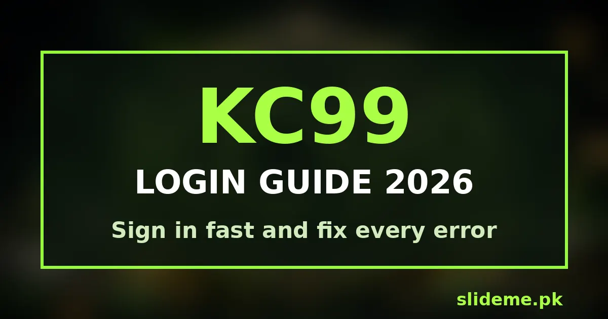 KC99 Game login screen guide — sign in with username, mobile number or email