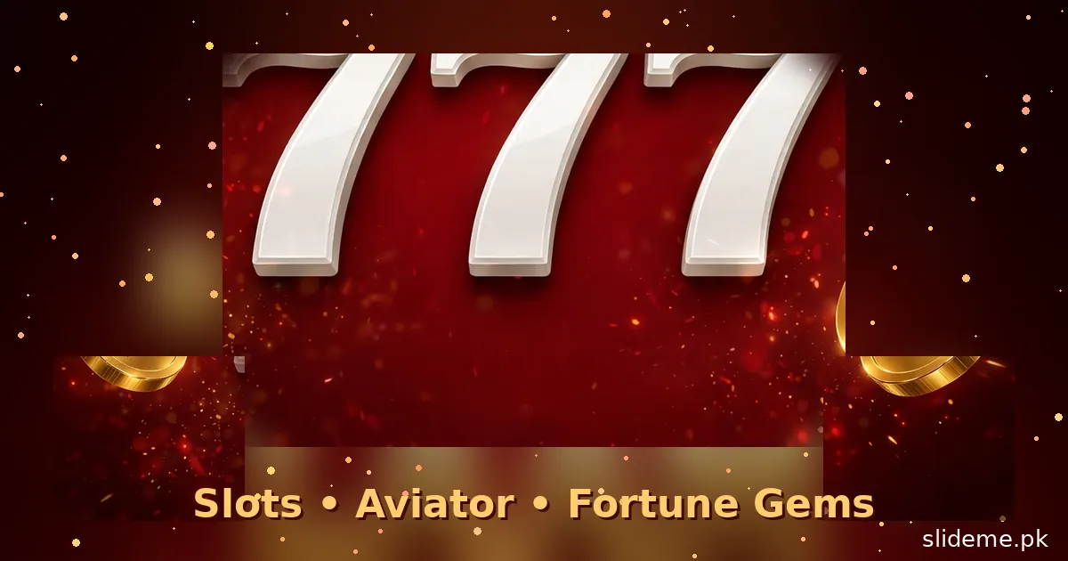 Laam777 Game slots, Aviator and Fortune Gems jackpot banner with gold 777 logo