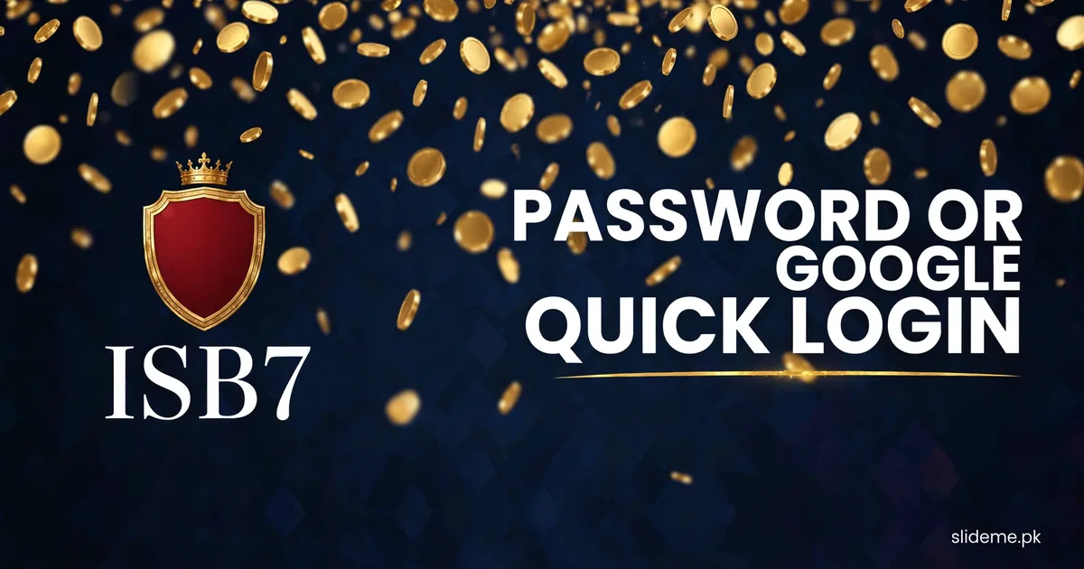 ISB7 password or Google Quick Login — red shield with gold coins