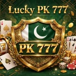 Lucky PK 777 Game APK logo — golden shield emblem with green PK flag and PK 777 text