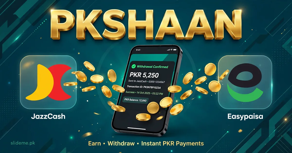 PK Shaan Game payments banner with JazzCash and Easypaisa wallet icons
