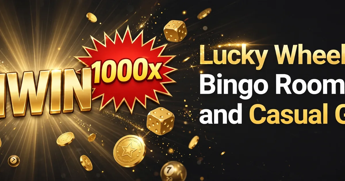 Epiwin Game banner — gold logo with 1000x star and lucky wheel spins headline on dark gold background