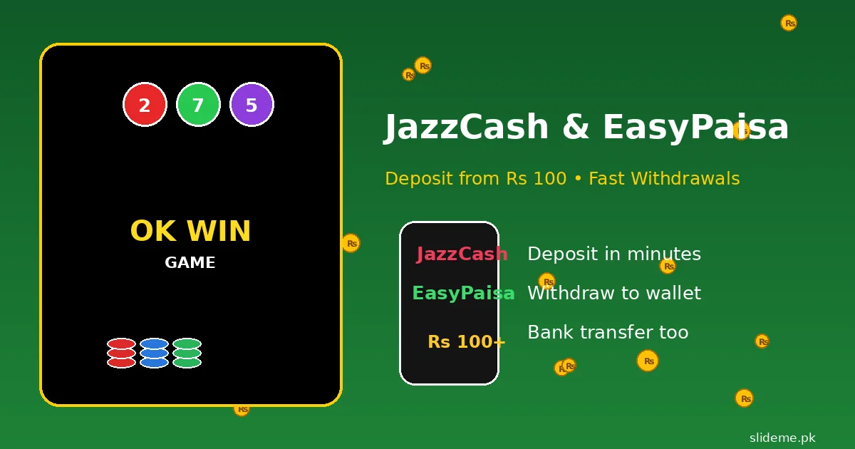 OK Win EasyPaisa and JazzCash payments banner