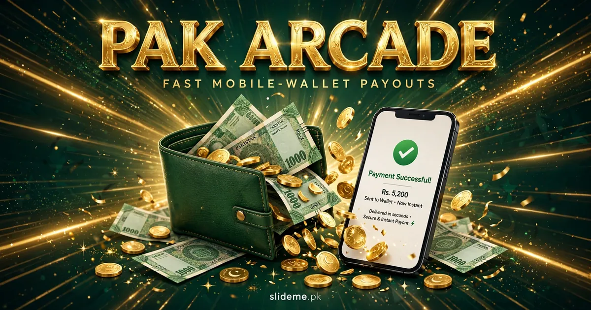 Pak Arcade fast PKR withdrawals through JazzCash and EasyPaisa wallets