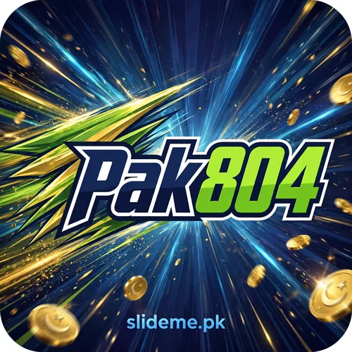 Pak804 Game logo in navy blue and lime green – official brand art of the Pak804 earning app