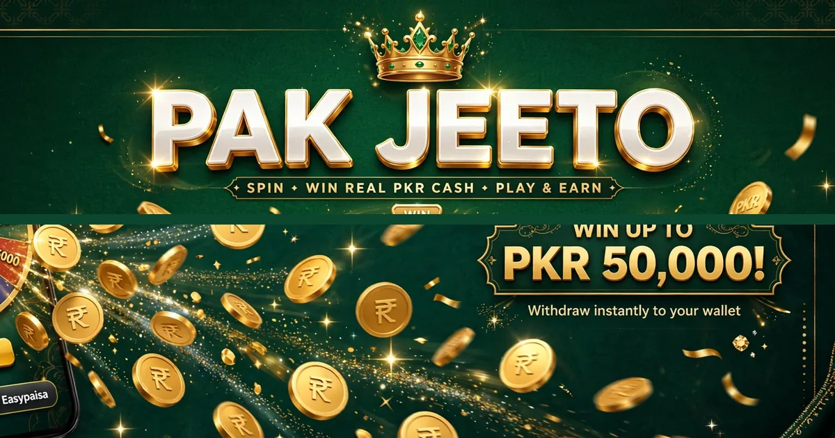 Pak Jeeto daily bonuses and referral rewards banner