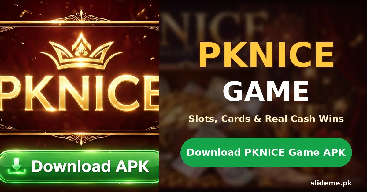 PKNICE Game APK download banner Pakistan