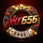 PKR656 Game logo — red pkr and gold 656 emblem