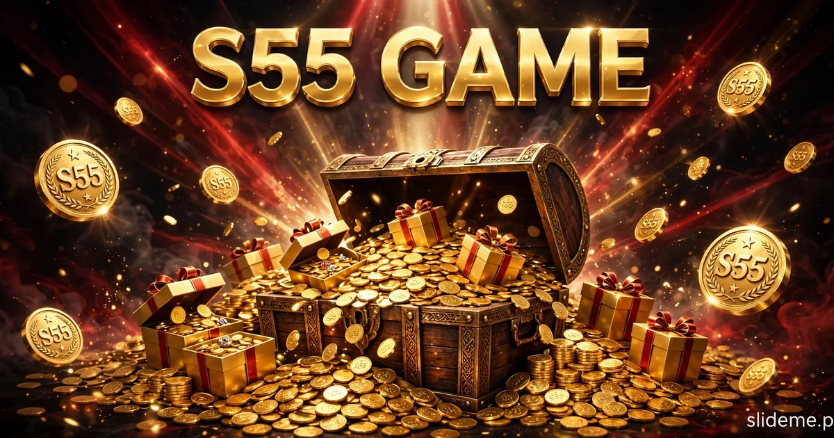 S55 Game app interface with bonus wheel and real cash rewards