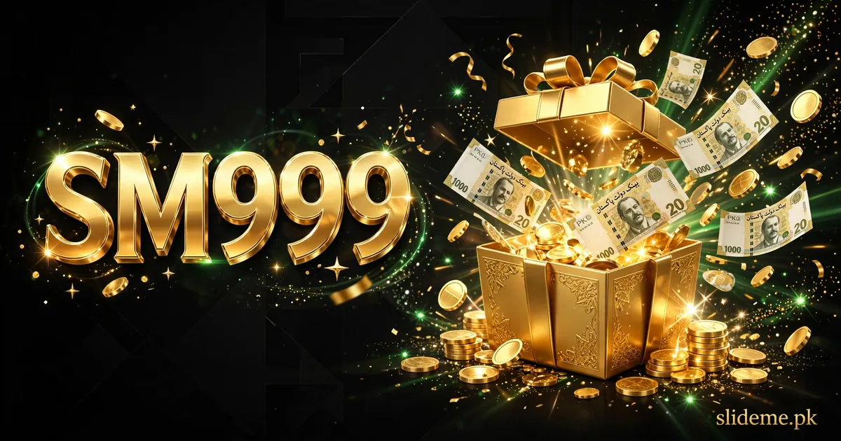 SM999 Game bonus banner with Rs 5,000 welcome bonus and gold coins