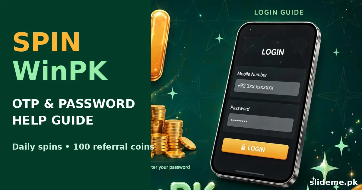 SpinWin PK login screen with 777 slot reel and gold coins