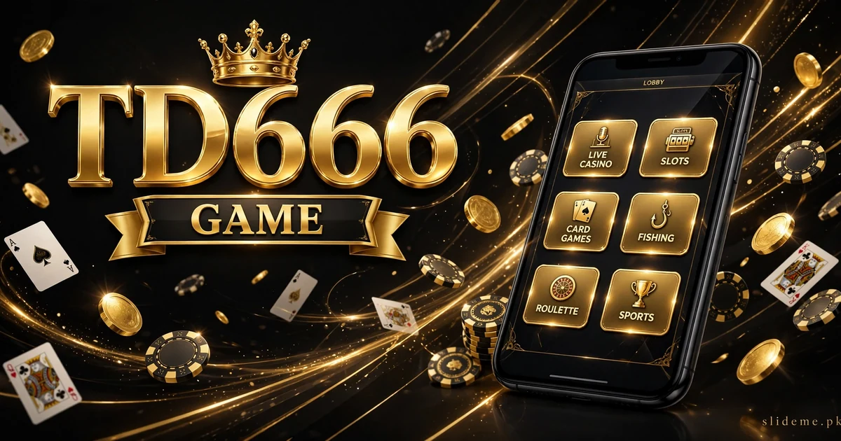 TD666 Game lobby showing live casino, slots, card games, fishing, roulette and sports sections