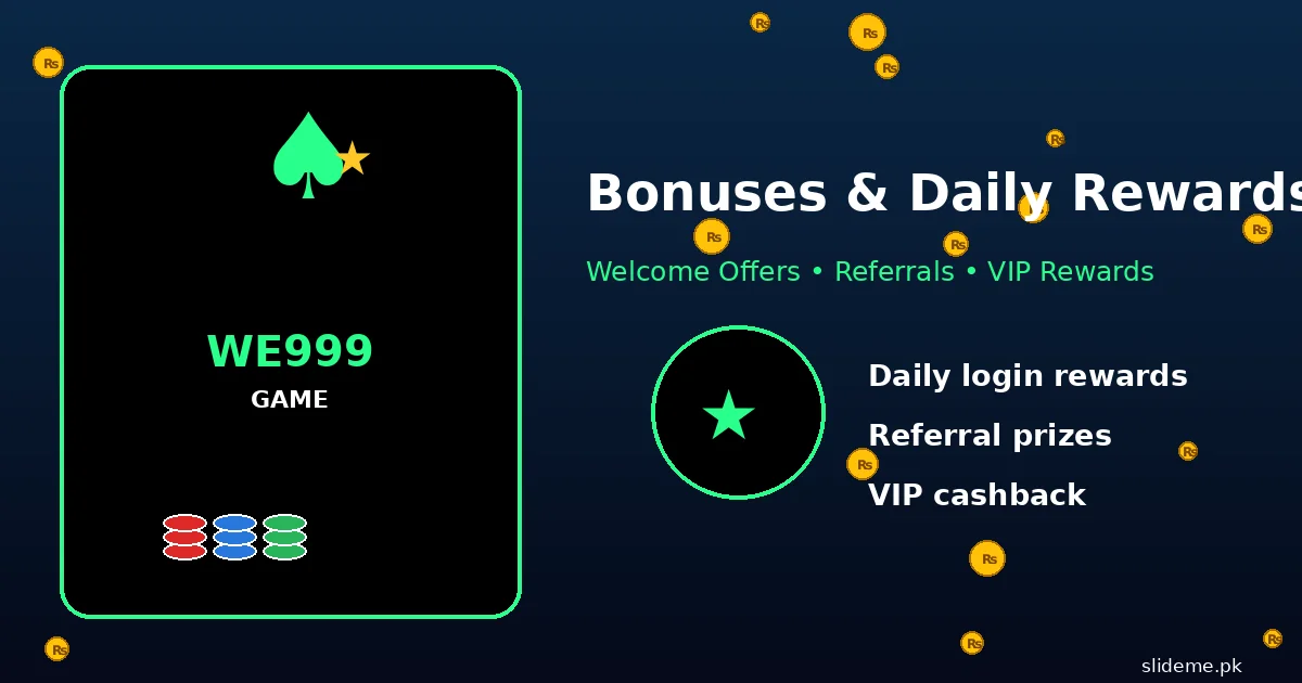 We999 spin wheel bonus and daily rewards banner