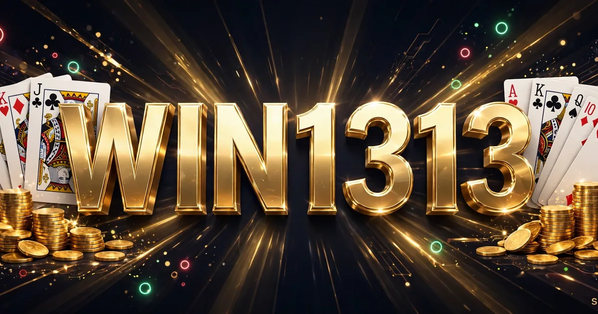 WIN1313 Game APK download banner showing color prediction and lottery games