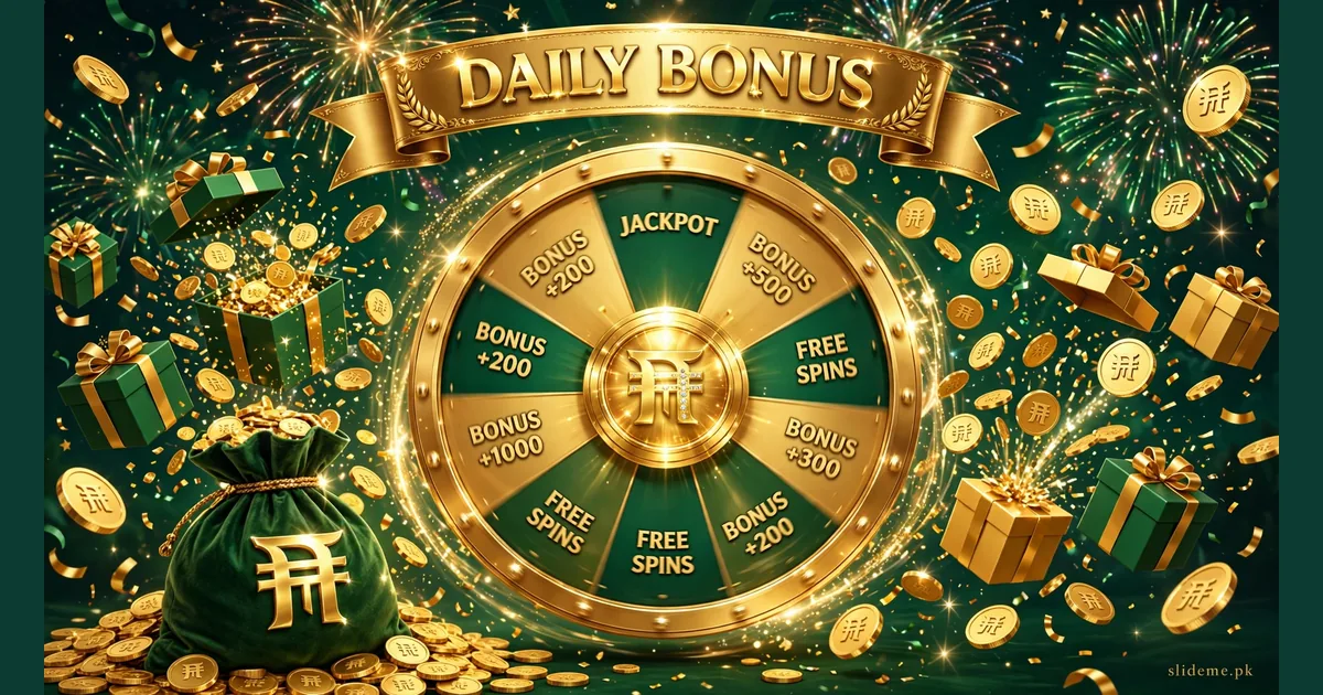 X03 game daily bonus wheel with gold coins, gift boxes and cash rewards