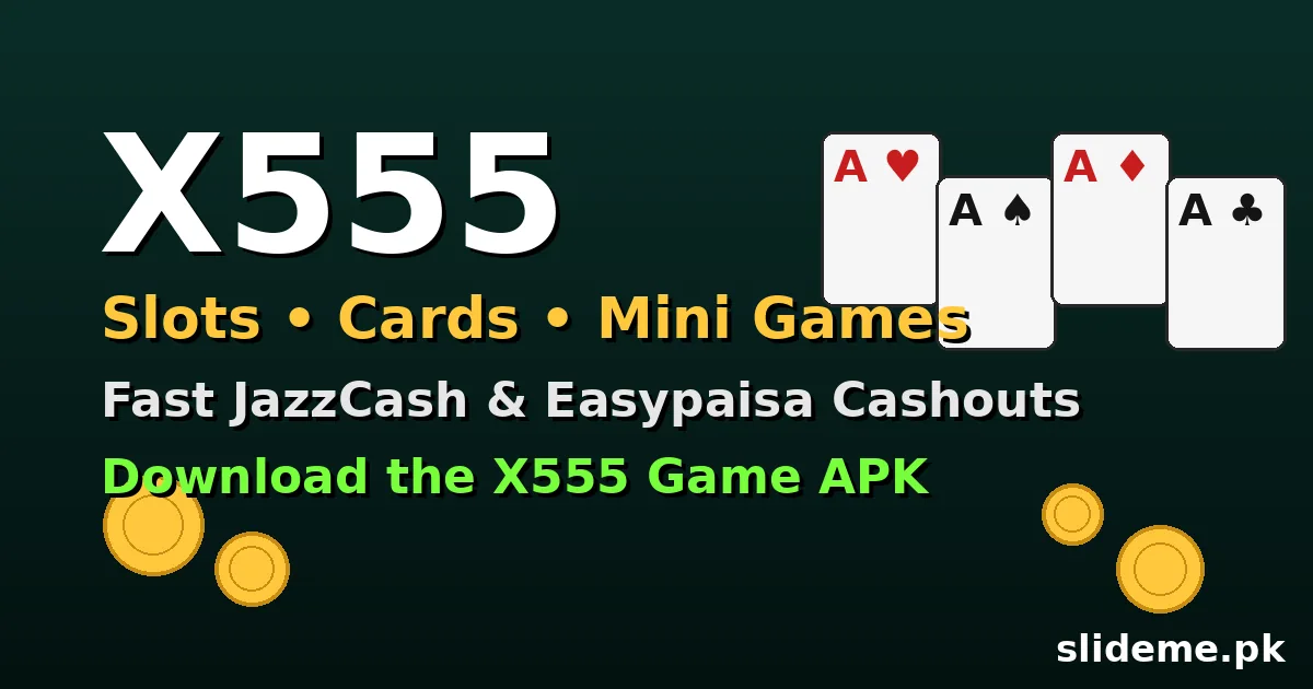 X555 Game slots cards and mini games with ace playing cards and gold coins
