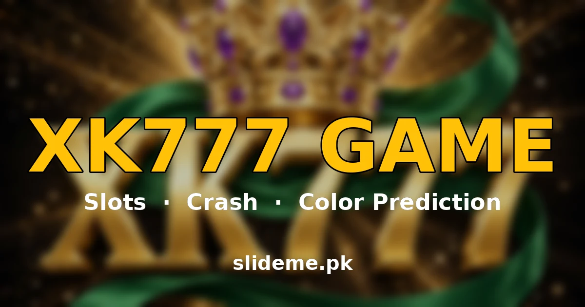 XK777 Game download banner — gold crown branding with slots, crash and color prediction games
